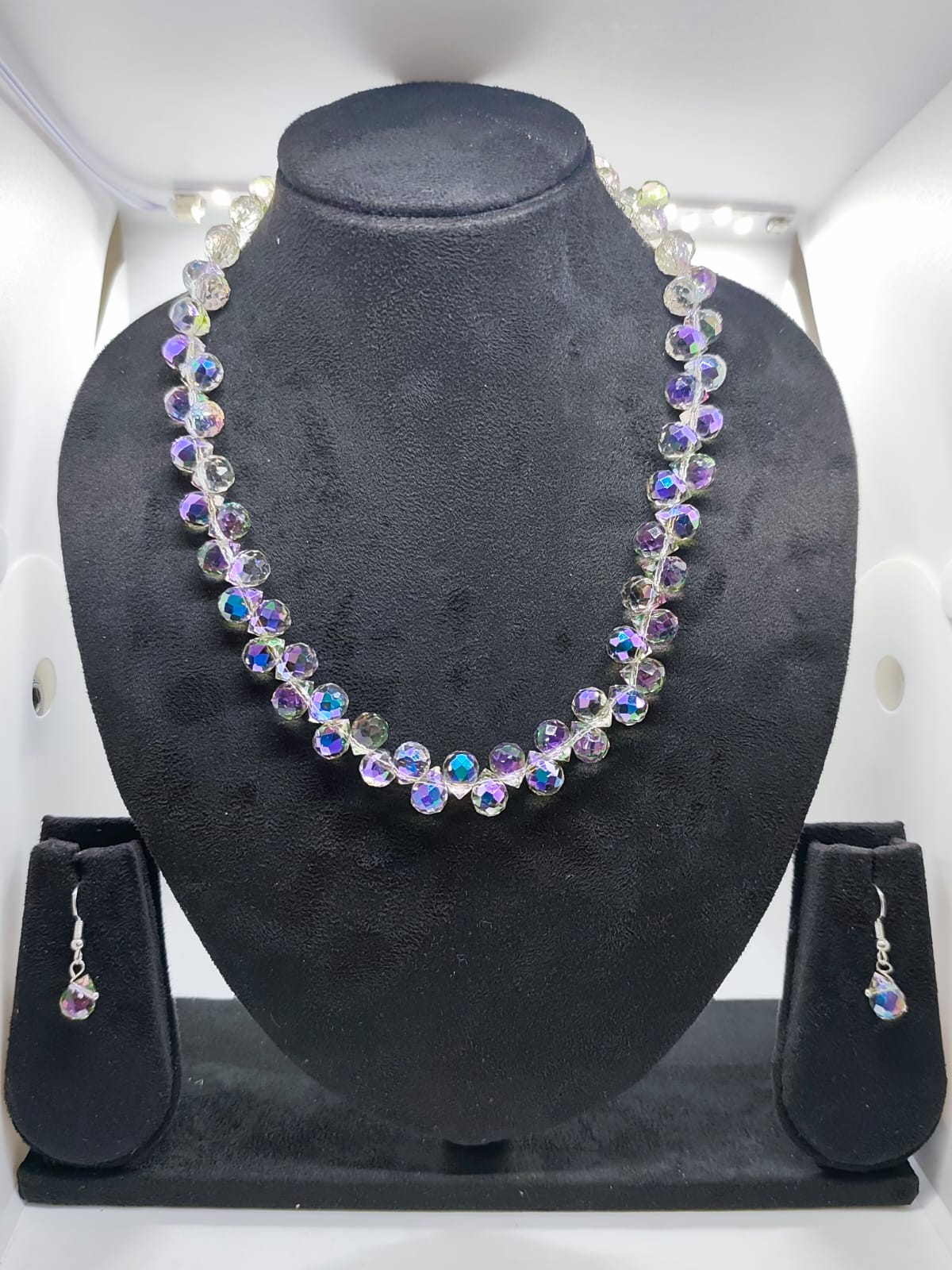 Crystal Bead Nacklace and Earning Set